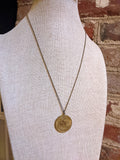 1970's Vintage Zodiac Brass pendants