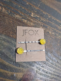 Yellow Druzy Bobby Pin Set of 2
