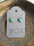 Morenci Turquoise Brass and Sterling Studs (RTS)