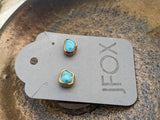 Morenci Turquoise Brass and Sterling Studs (RTS)