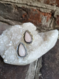 Rose Quartz Tear Drop Statement Ring (RTS size 8)