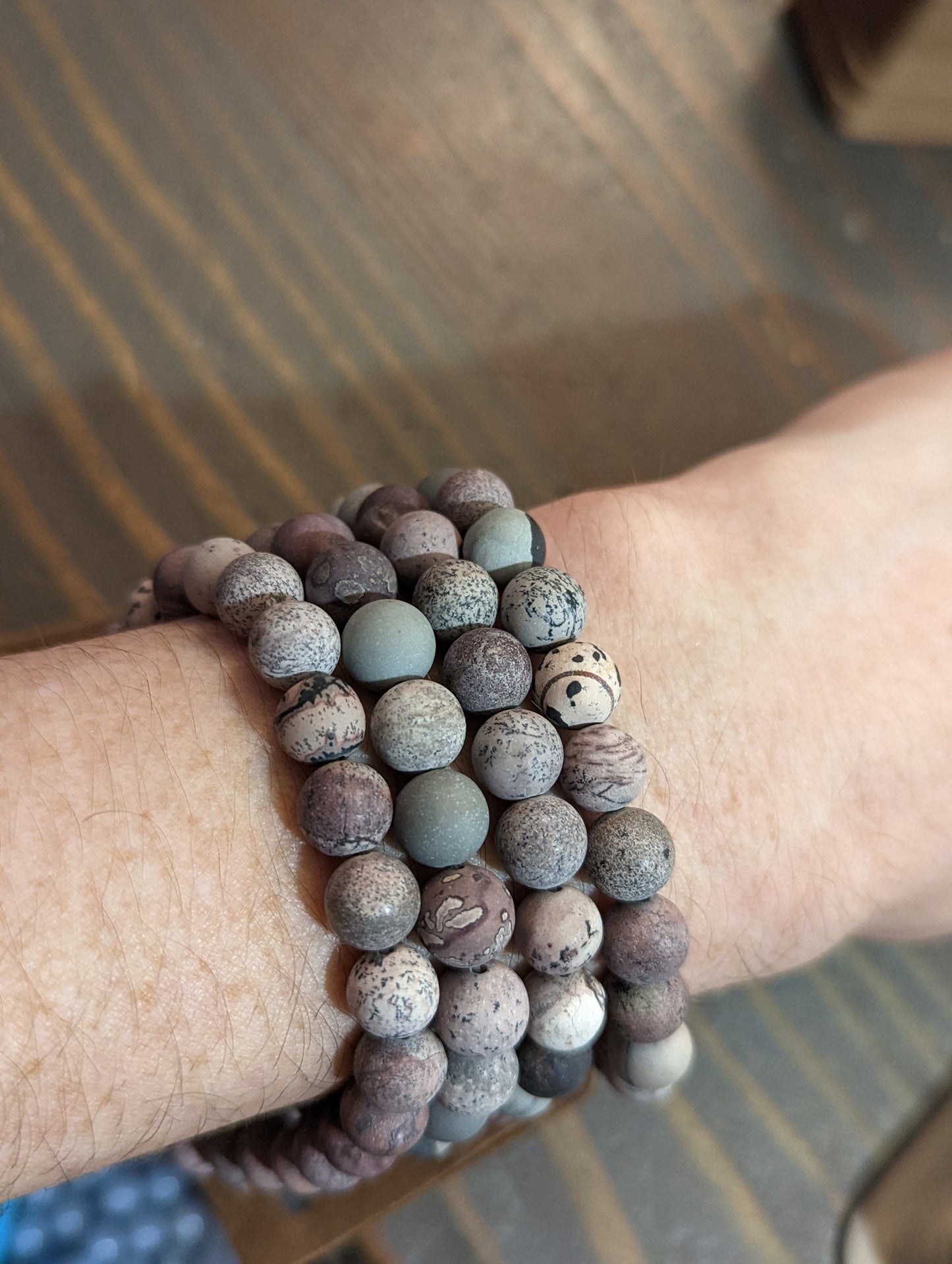 Matte Artistic Jasper Bracelet (Various Sizes Available)