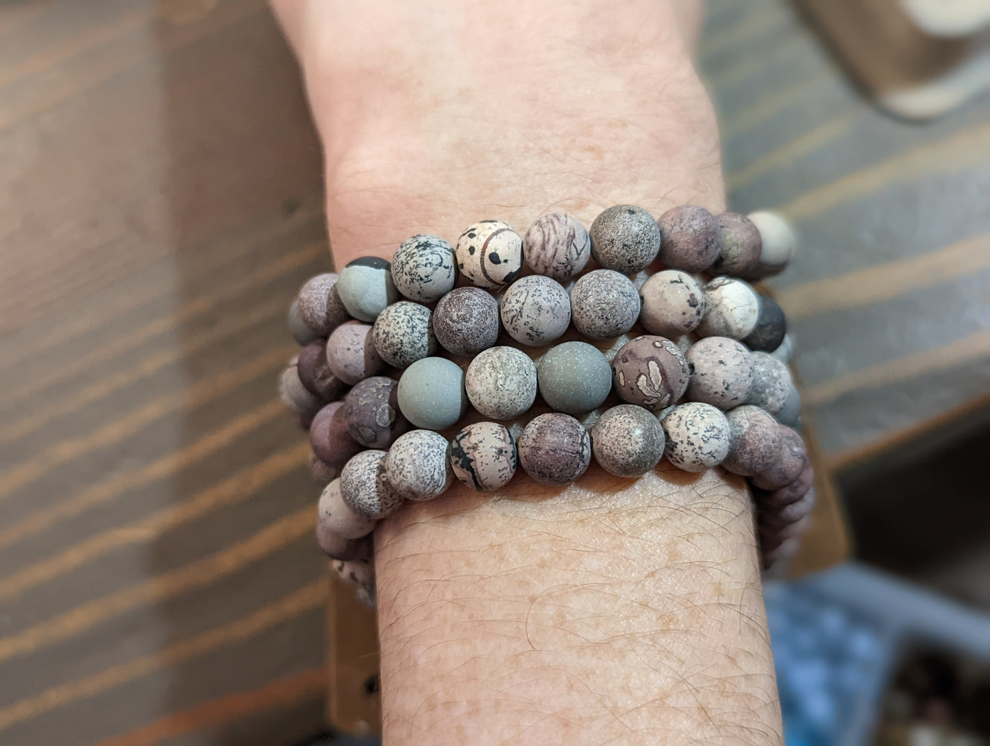 Matte Artistic Jasper Bracelet (Various Sizes Available)