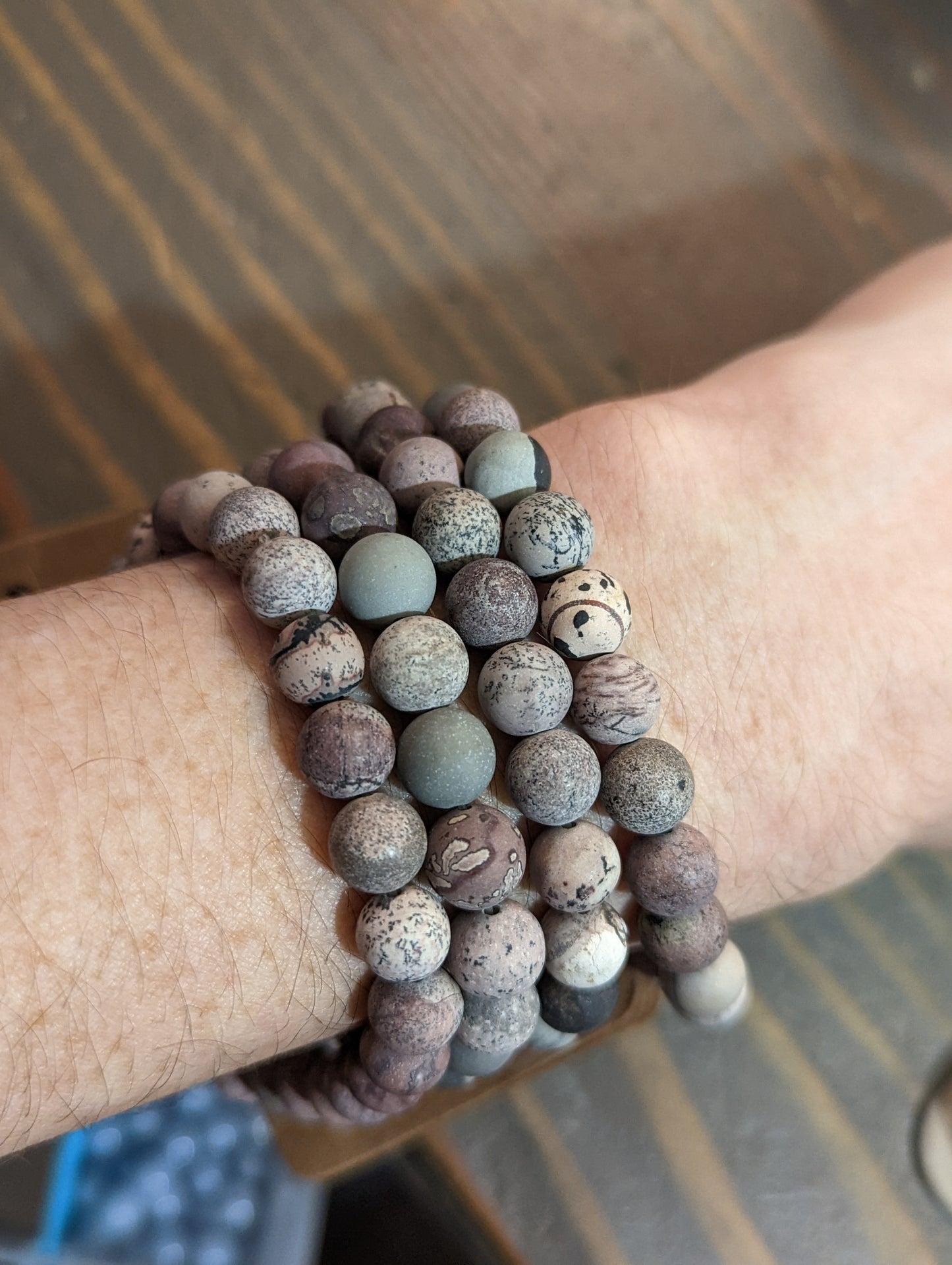 Matte Artistic Jasper Bracelet (Various Sizes Available)