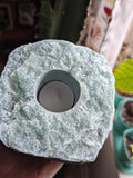 Rough Green Aventurine Candle Holder