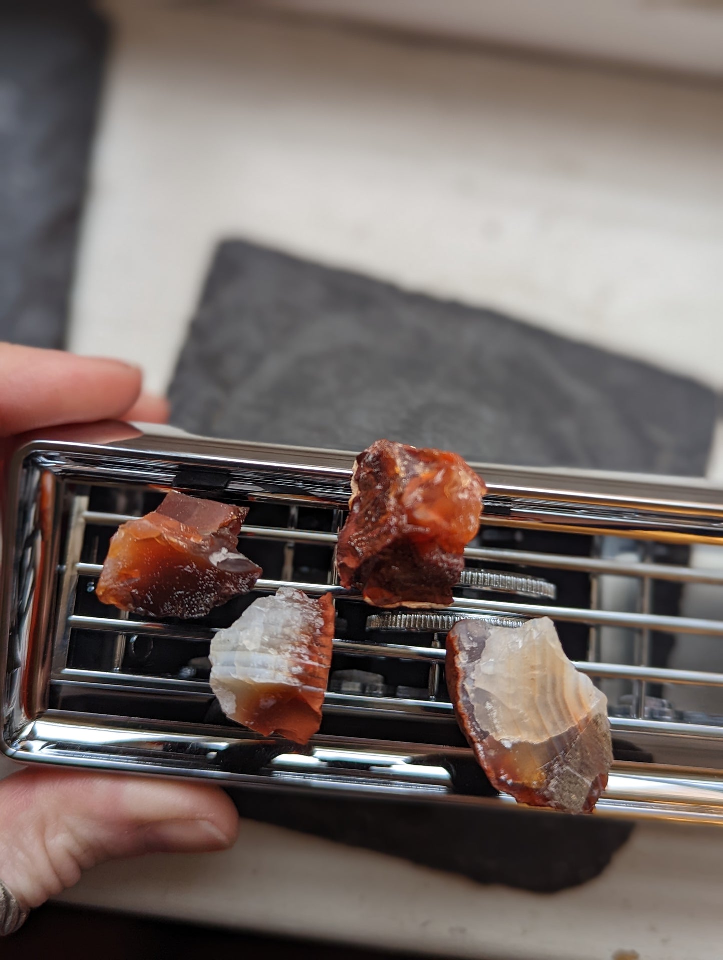 Red Agate Crystal Car-ma Vent Clips