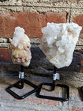 Small Raw Crystals on Metal Stand