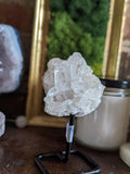 Small Raw Crystals on Metal Stand