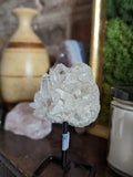 Small Raw Crystals on Metal Stand