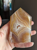 Geode Tower with Druzy Pocket Polished - Caramel