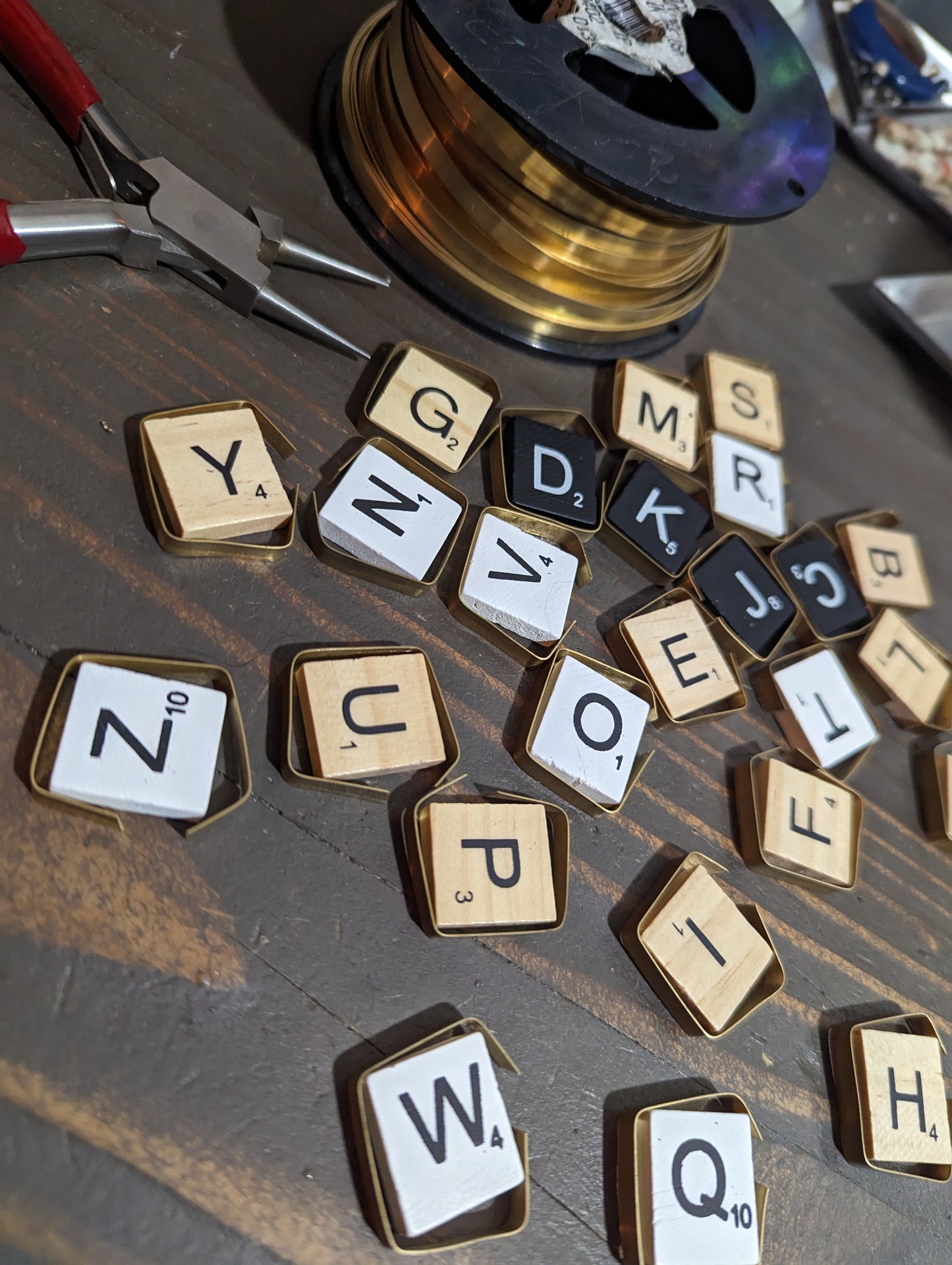 Scrabble Letter Brass (Light Brown Natural) (MTO)