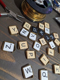 Scrabble Letter Brass (Black or White)