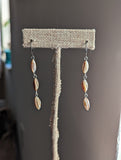 Rice Pearl Trio Silver Hoop Earrings
