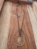 Sun Burst Brass Loop Necklace