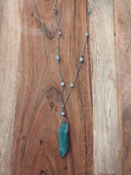 Green Aventurine and Moonstone Stainless Necklace