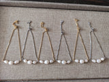 Freshwater Pearl Adjustable Slide Bracelet (Silver and Gold)