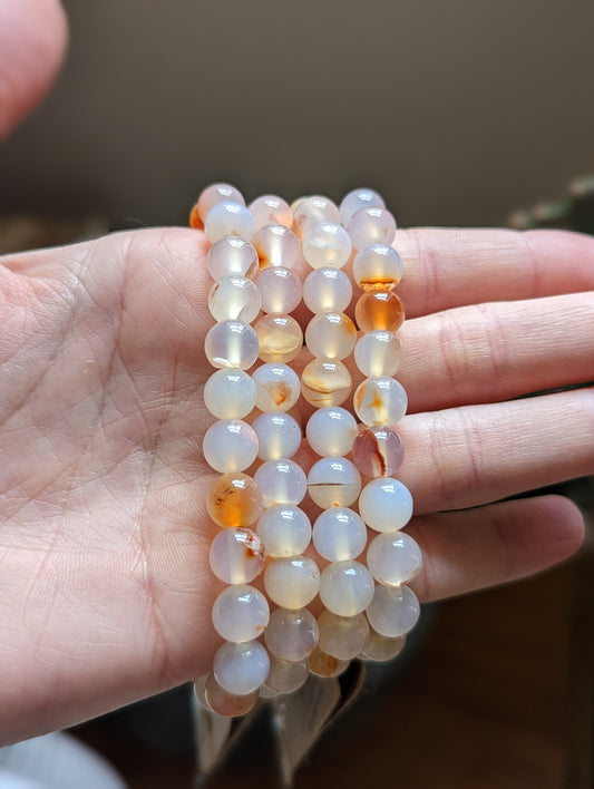 Pulsera de ágata flor (varios tamaños disponibles) *Estilo retirado*