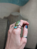 Amazonite and Turquoise Statement Ring (Size 7)